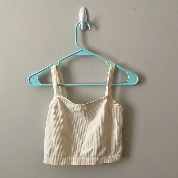 Vintage Off-White Fitted Crop Tank - Picture 1 of 2